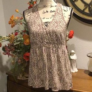 Sonoma cross strap halter top LG